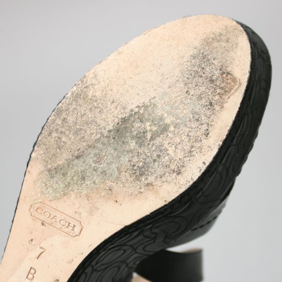 Coach Ladies 7 B Madeline Vachetta Signature-C Logo Slingback Wedge Sandals - Picture 10 of 12